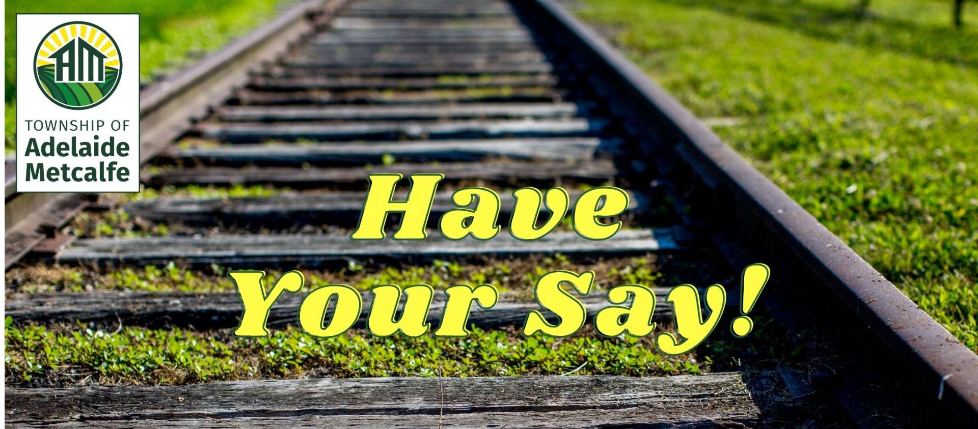 2022 Budget Survey Graphic of railroad tracks and advertising 2022 Budget Survey