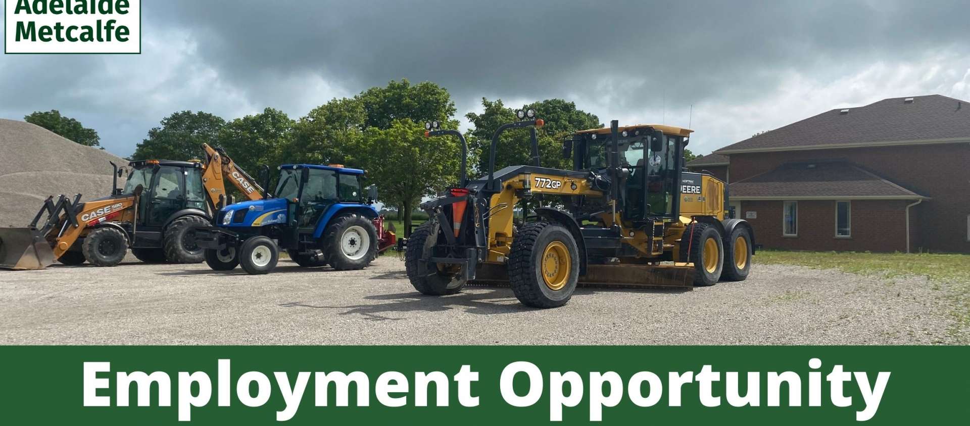 Employment Opportunity Graphic for Temporary Equipment Operator