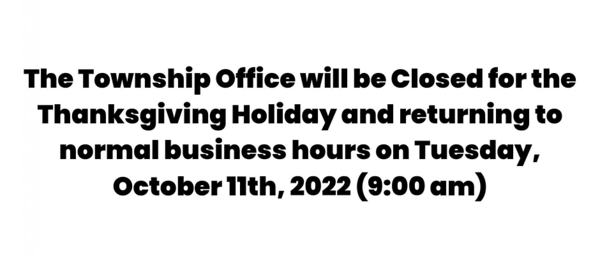 Image indicating Office Closure for the Thanksgiving Monday
