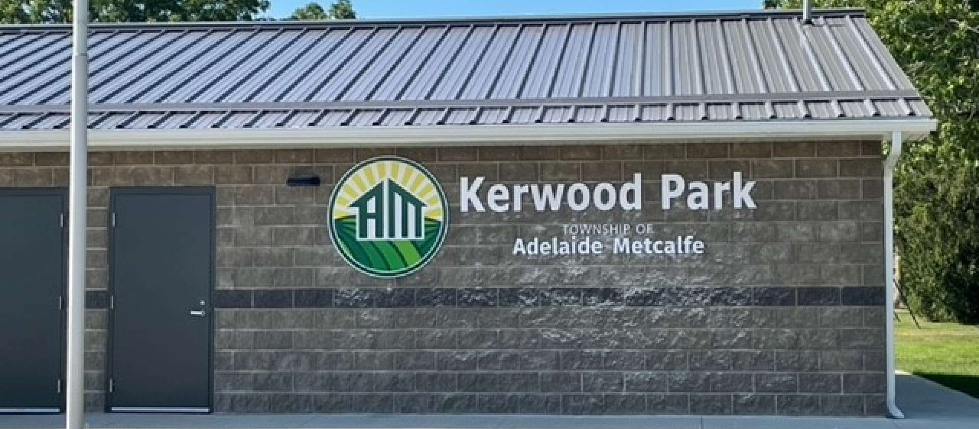 Picture of Kerwood Park facility with Adelaide Metcalfe Logo