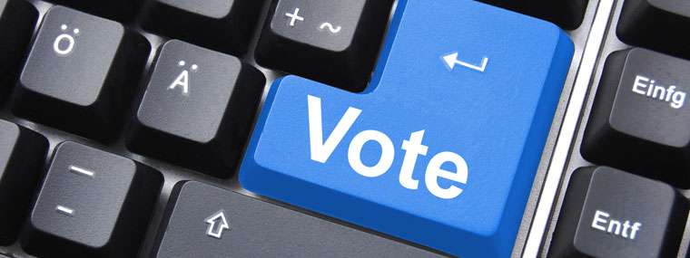 Municipal Elections Keyboard with vote as enter key