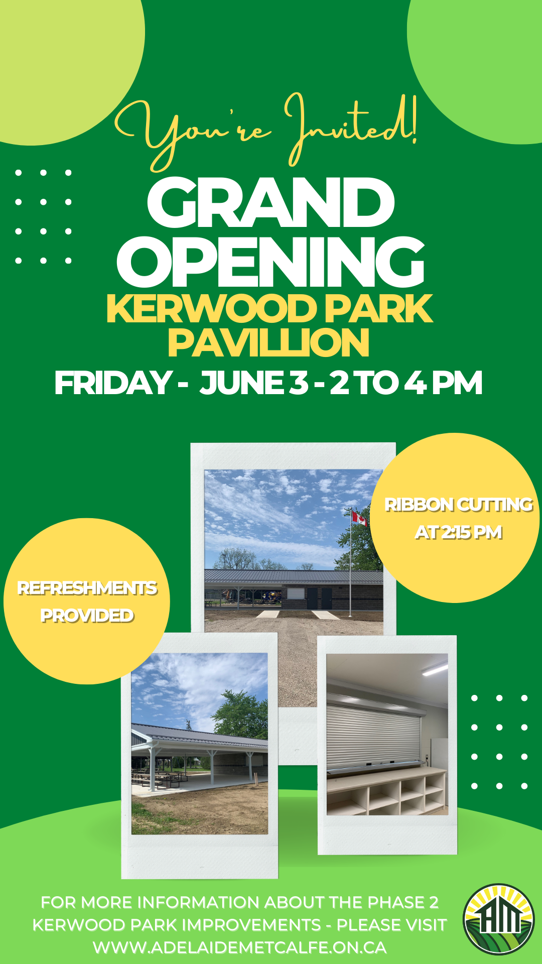 Kerwood Park Phase 1 Grand Opening Poster Kerwood Park Phase 1 Grand Opening Poster for June 3, 2022